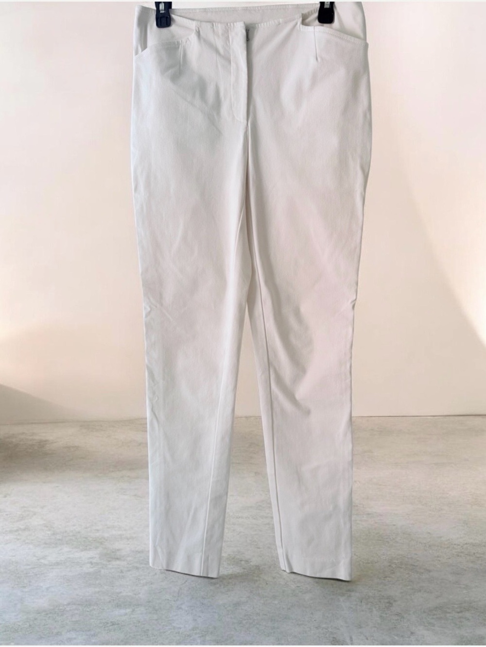 Nina McLemore White Tailored Skinny Ankle Pants Size 4